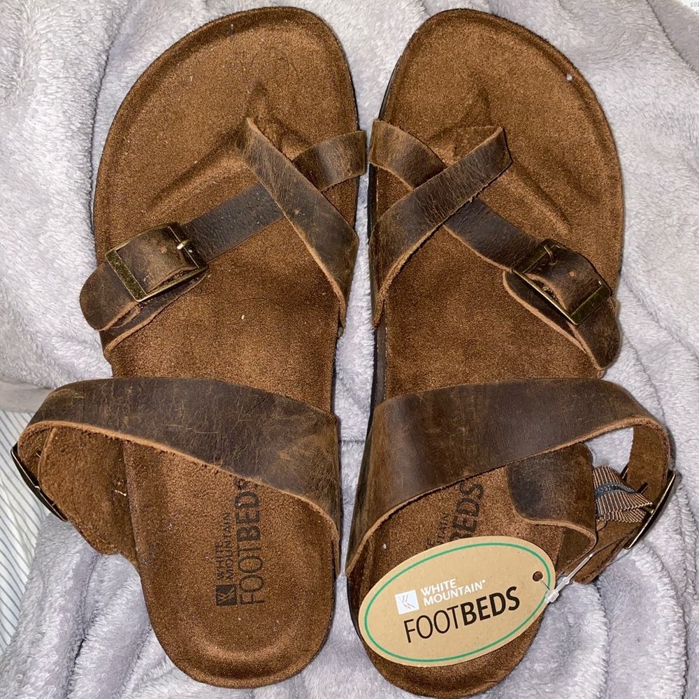 White Mountain Brown Sandals